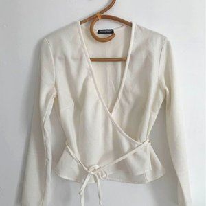 American Apparel Wrap Blouse